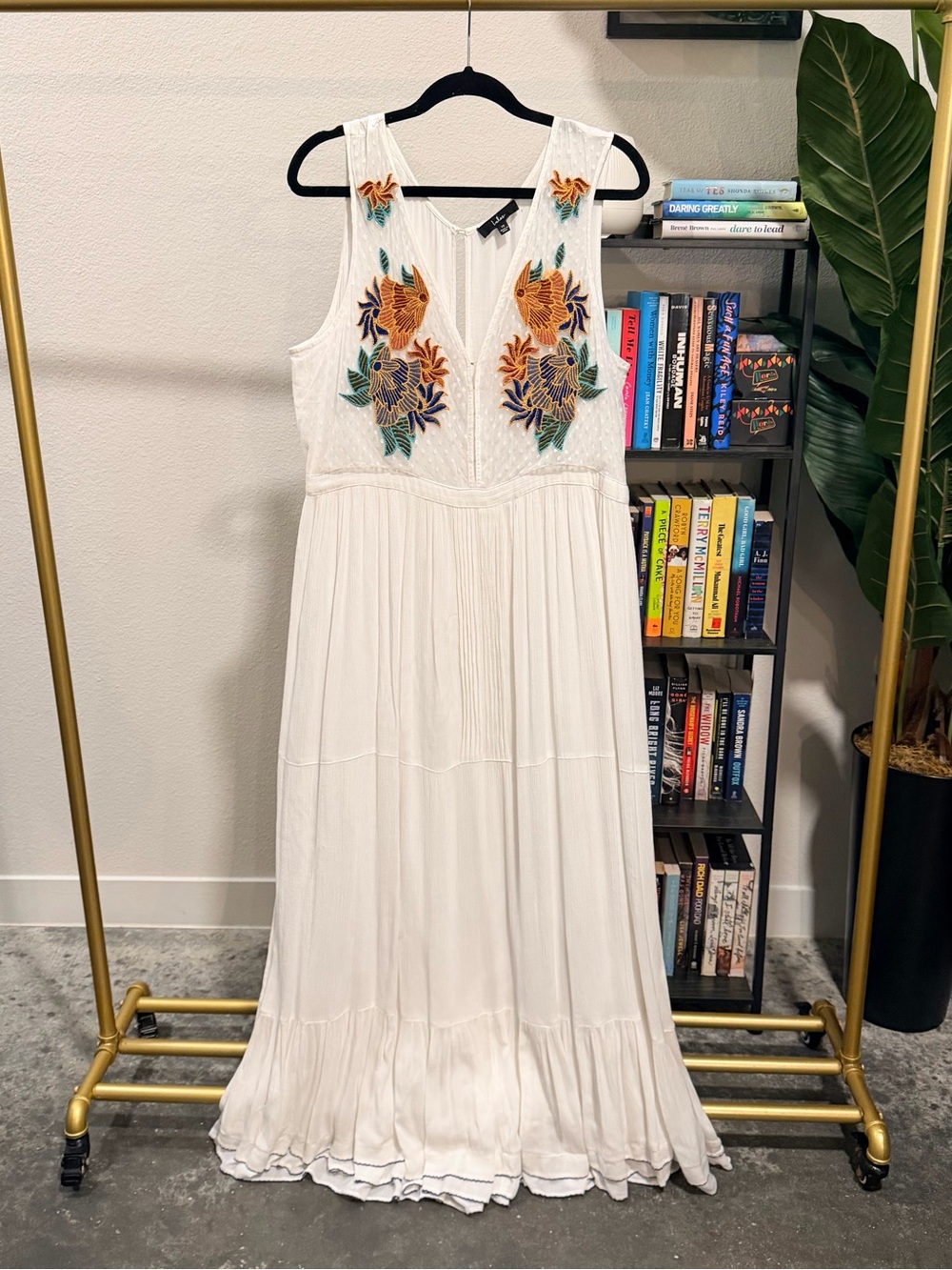 Lulus White Embroidered Maxi Dress - Size 1X - Picture 9 of 16